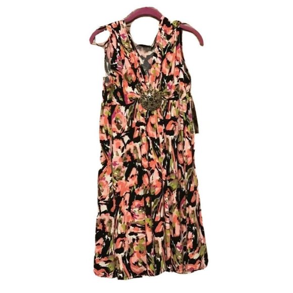 Scarlett Dresses & Skirts - Scarlett Floral Womens Dress Pink Black and Green Size 8